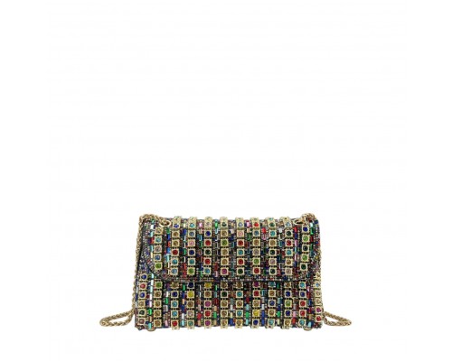 Bolso De Fiesta Brillo Cadena Con Solapa